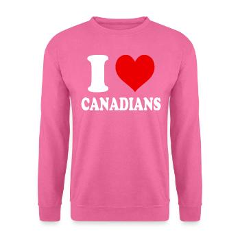 J’aime les Canadiens Coeur Drôle Spirituel - Sweat-shirt Unisexe - rose - Devant