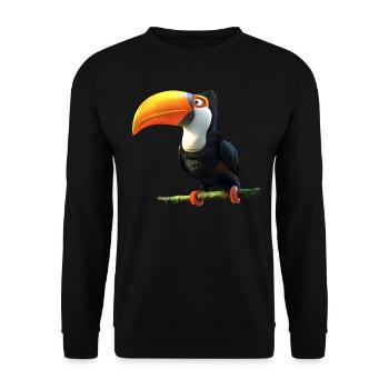 Toucan Rainforest South America Toucans Giant Toucan - Unisex Sweatshirt - black - Front - Alina (178cm) & Michal (187cm)