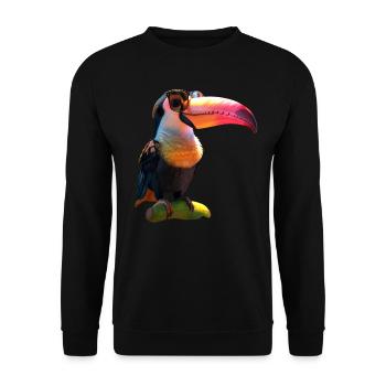 Toucan Rainforest South America Toucans Giant Toucan - Unisex Sweatshirt - black - Front - Alina (178cm) & Michal (187cm)