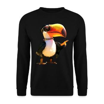 Toucan Rainforest South America Toucans Giant Toucan - Unisex Sweatshirt - black - Front - Alina (178cm) & Michal (187cm)