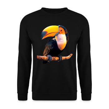 Toucan Rainforest South America Toucans Giant Toucan - Unisex Sweatshirt - black - Front - Alina (178cm) & Michal (187cm)