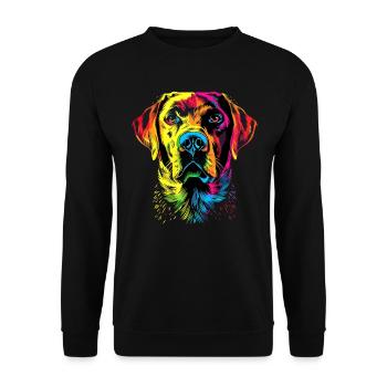 Labrador Retriever Couleurs Colorées Pop Art Chiens - Sweat-shirt Unisexe - noir - Devant - Alina (178cm) & Michal (187cm)