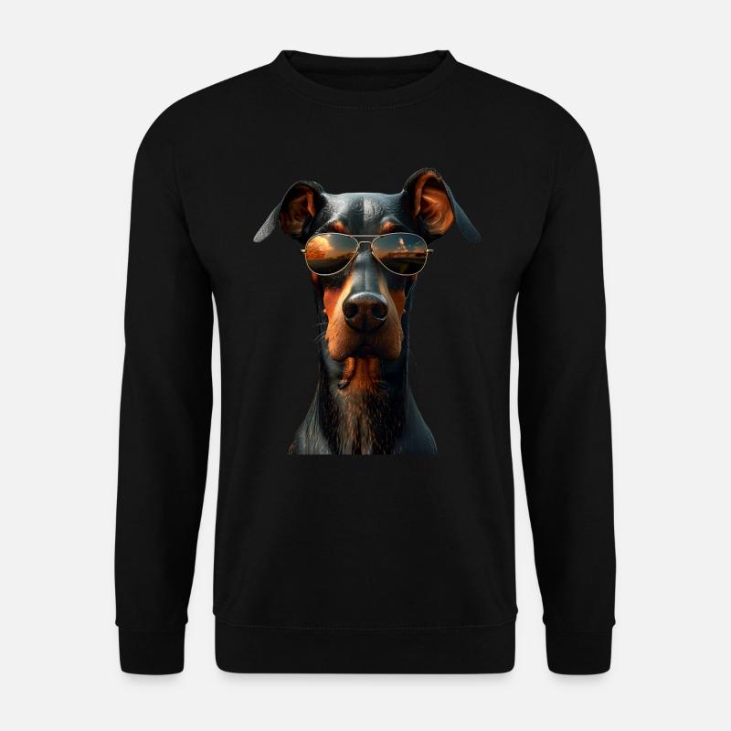 Dobermann Hunde Motiv Wachhund Stolze Dobermänner - Unisex Pullover - Schwarz