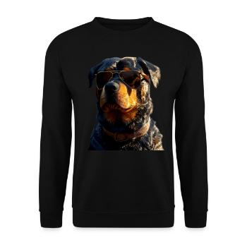 Les chiens Rottweiler aiment les fiers amateurs de rottweiler - Sweat-shirt Unisexe - noir - Devant - Alina (178cm) & Michal (187cm)