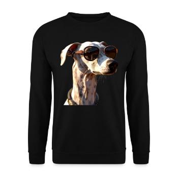 Greyhound Dog Lover Hunting Dog Love Greyhound - Unisex Sweatshirt - black - Front - Alina (178cm) & Michal (187cm)