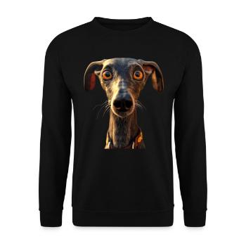 Greyhound Dog Lover Hunting Dog Love Greyhound - Unisex Sweatshirt - black - Front - Alina (178cm) & Michal (187cm)