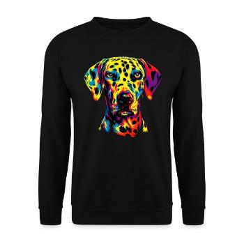 Dalmatian Dogs Colorful Colors Pop Art Rainbow - Unisex Sweatshirt - black - Front - Alina (178cm) & Michal (187cm)