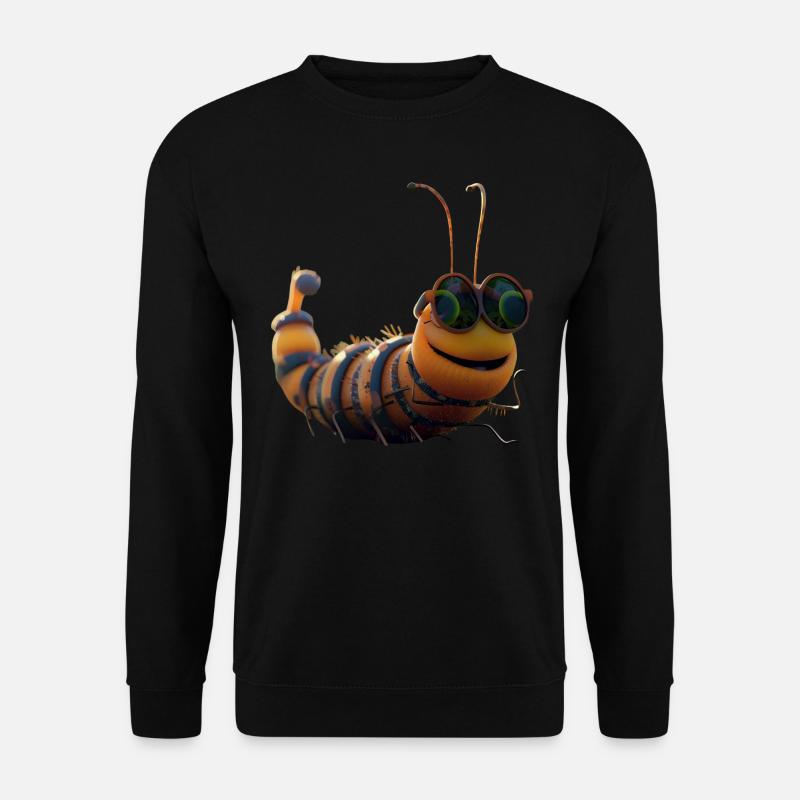 Chenille Drôle Larve Chenille Cadeau Chenille Mignonne - Sweat-shirt Unisexe - noir