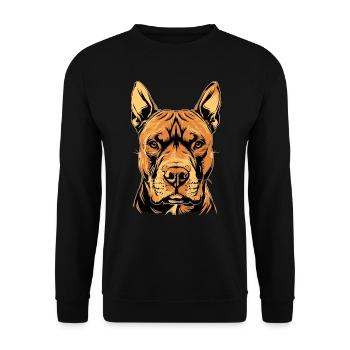 Pitbull Bulldog Pittie American Pitbull Terrier - Sweat-shirt Unisexe - noir - Devant - Alina (178cm) & Michal (187cm)
