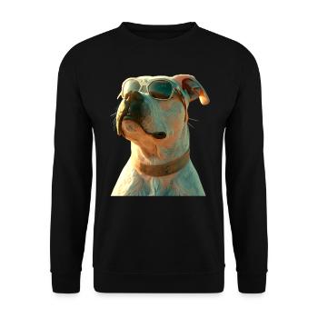Pitbull Bulldog Pittie American Pitbull Terrier - Sweat-shirt Unisexe - noir - Devant - Alina (178cm) & Michal (187cm)