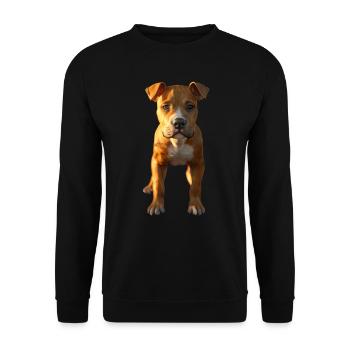 Pitbull Bulldog Pittie American Pitbull Terrier - Sweat-shirt Unisexe - noir - Devant - Alina (178cm) & Michal (187cm)