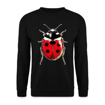 Ladybug Ladybug Insects Colorful Cute Ladybugs - Unisex Sweatshirt - black - Front - Alina (178cm) & Michal (187cm)