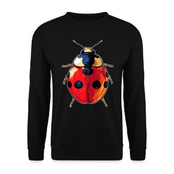 Ladybug Ladybug Insects Colorful Cute Ladybugs - Unisex Sweatshirt - black - Front - Alina (178cm) & Michal (187cm)