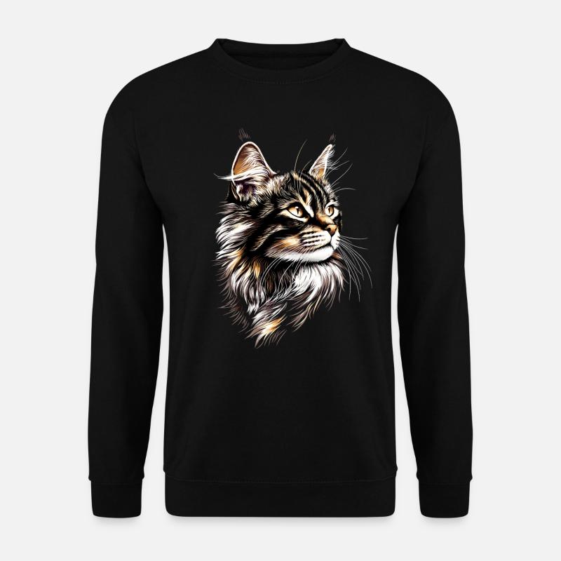 Katze Norwegische Waldkatze Norweger Wald Katzen - Unisex Pullover - Schwarz