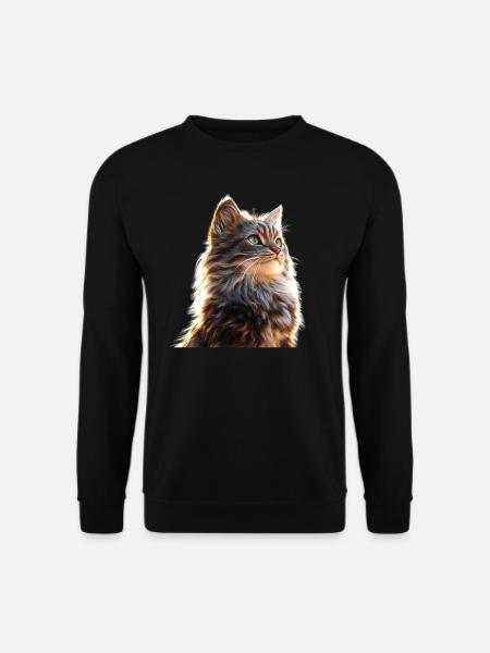 Katze Norwegische Waldkatze Norweger Wald Katzen - Unisex Pullover - Schwarz