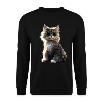 Cat Norwegian Forest Cat Norwegian Forest Cats - Unisex Sweatshirt - black - Front - Alina (178cm) & Michal (187cm)