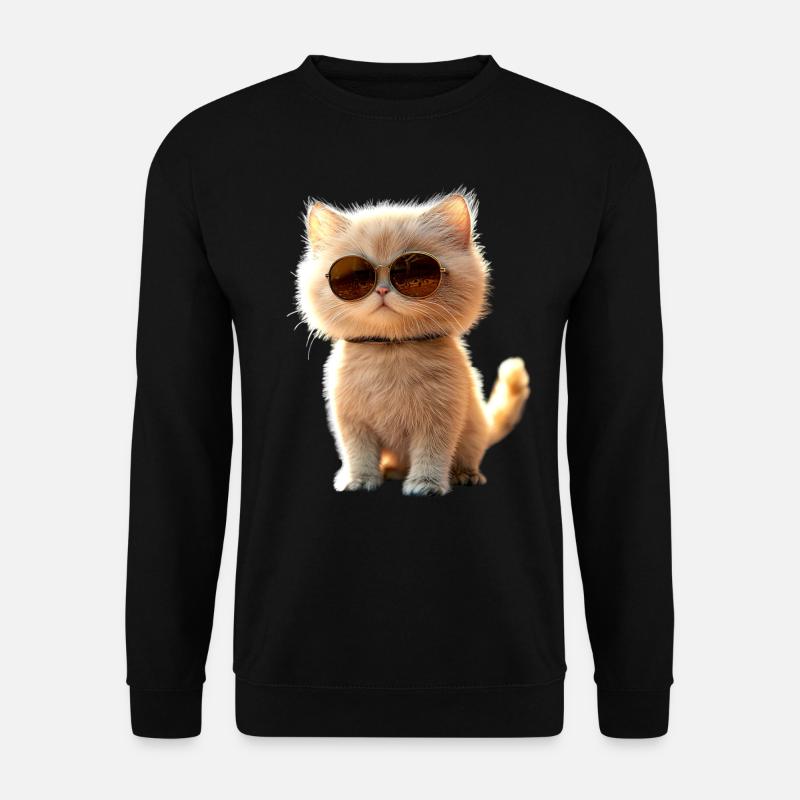 Perserkatze Perser Katze Persian Cat Süße Katzen - Unisex Pullover - Schwarz