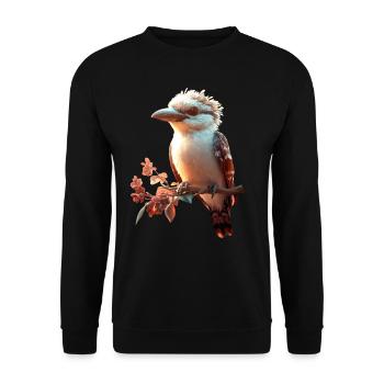 Kookaburra Hunter lit Hans Sweet Bird en riant - Sweat-shirt Unisexe - noir - Devant - Alina (178cm) & Michal (187cm)