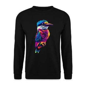 Kookaburra Hunter lit Hans Sweet Bird en riant - Sweat-shirt Unisexe - noir - Devant - Alina (178cm) & Michal (187cm)