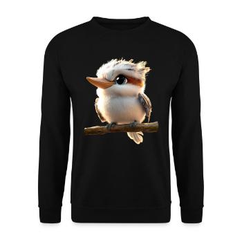 Kookaburra Hunter lit Hans Sweet Bird en riant - Sweat-shirt Unisexe - noir - Devant - Alina (178cm) & Michal (187cm)