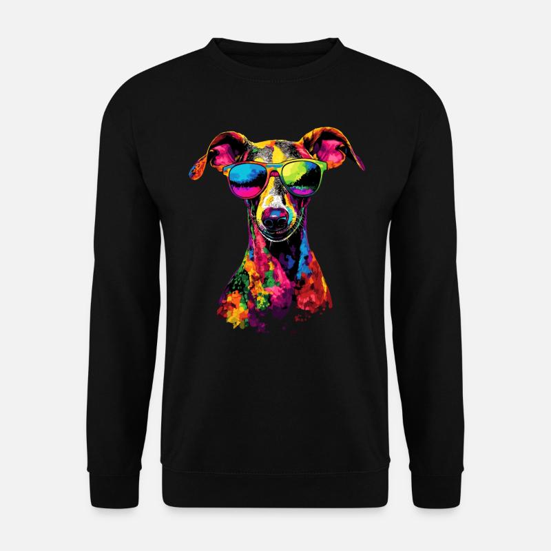 Windhund Hundeliebhaber Jagdhund Liebe Greyhound - Unisex Pullover - Schwarz