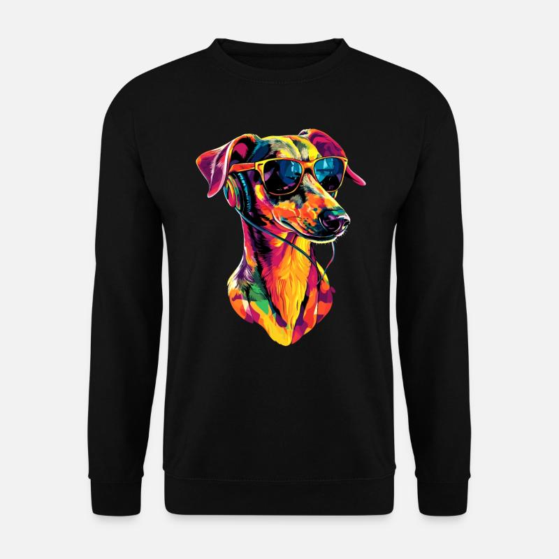 Windhund Hundeliebhaber Jagdhund Liebe Greyhound - Unisex Pullover - Schwarz
