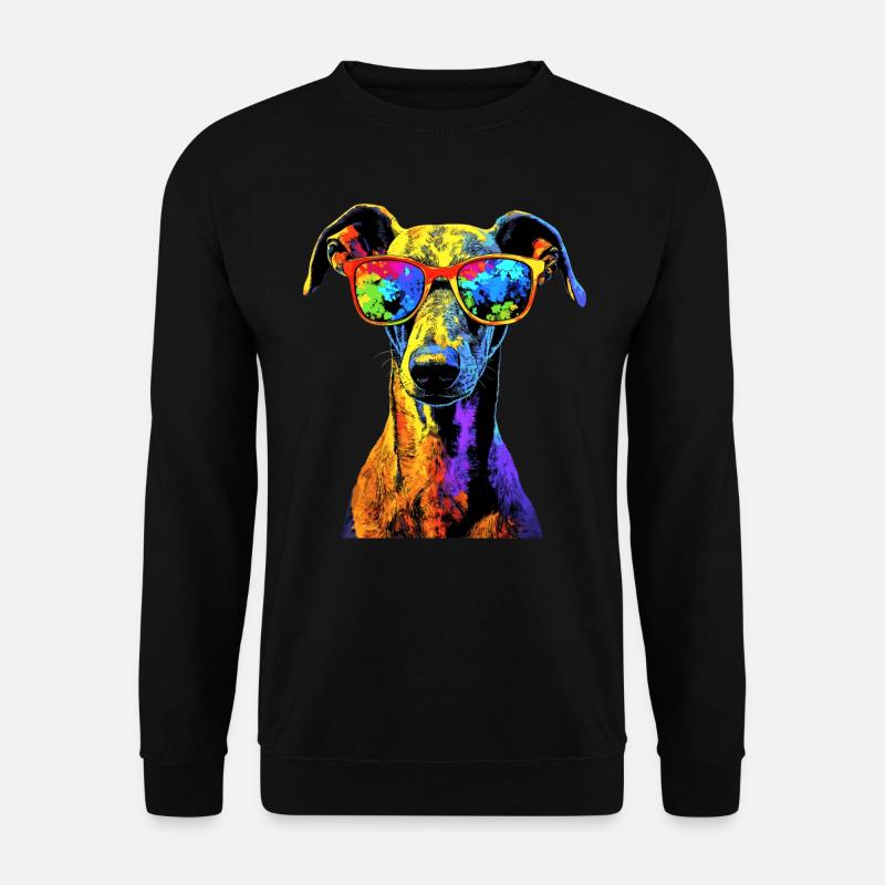 Windhund Hundeliebhaber Jagdhund Liebe Greyhound - Unisex Pullover - Schwarz