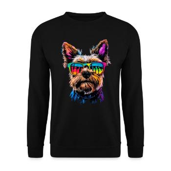 Yorkshire Terrier Dog Lover Cute Yorkie - Unisex Sweatshirt - black - Front - Alina (178cm) & Michal (187cm)