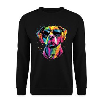Pitbull Bulldog Pittie American Pitbull Terrier - Sweat-shirt Unisexe - noir - Devant - Alina (178cm) & Michal (187cm)