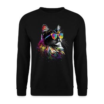 Cat Norwegian Forest Cat Norwegian Forest Cats - Unisex Sweatshirt - black - Front - Alina (178cm) & Michal (187cm)