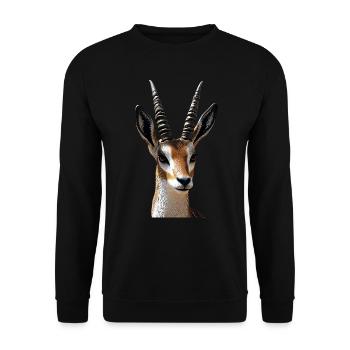 Antelope, Kudu, Gazelle, Africa, Serengeti, Antelope - Unisex Sweatshirt - black - Front - Alina (178cm) & Michal (187cm)