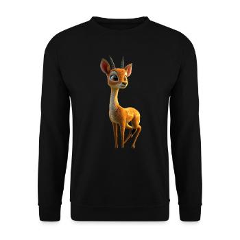 Antelope, Kudu, Gazelle, Africa, Serengeti, Antelope - Unisex Sweatshirt - black - Front - Alina (178cm) & Michal (187cm)