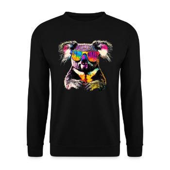 Koala Bear Australia Koala Bear Cute Koala Bears - Unisex Sweatshirt - black - Front - Alina (178cm) & Michal (187cm)
