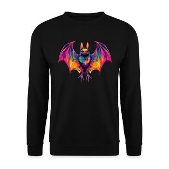 Chauve-souris renard volant vampire chauve-souris mignonne - Sweat-shirt Unisexe - noir - Devant - Alina (178cm) & Michal (187cm)