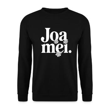 Joa Mei Bayerischer Sarkasmus Dialekt Egal Bayern - Unisex Pullover - Schwarz - Vorne - Alina (178cm) & Michal (187cm)