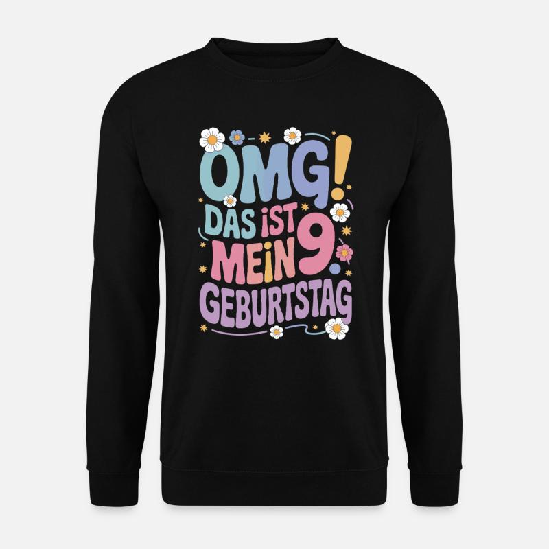 9. Geburtstag Mädchen Das Ist Mein 9. Geburtstag - Unisex Pullover - Schwarz