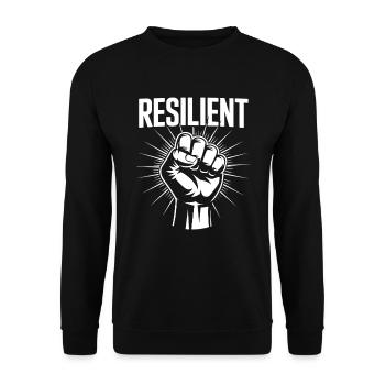 Resilient Mentale Gesundheit Motivation Resilienz - Unisex Pullover - Schwarz - Vorne - Alina (178cm) & Michal (187cm)