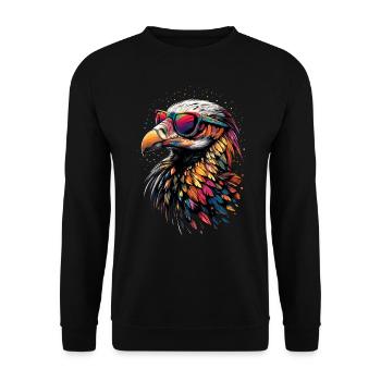 Vulture Bird of Prey Vulture Vulture Cute Vulture - Unisex Sweatshirt - black - Front - Alina (178cm) & Michal (187cm)