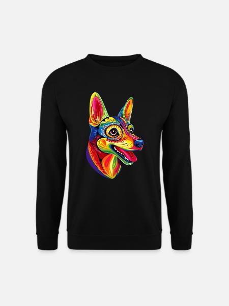 Russischer Toy Terrier Hund Russkiy Russian Toy - Unisex Pullover - Schwarz