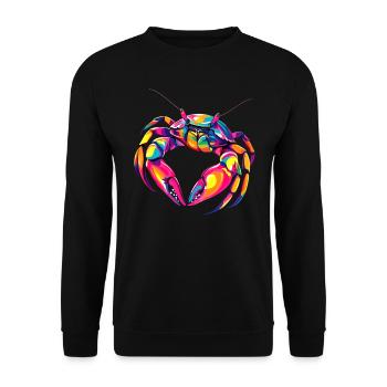 Crabe Crabe Crustacés Crabe Crabe de rivage Écrevisses - Sweat-shirt Unisexe - noir - Devant - Alina (178cm) & Michal (187cm)