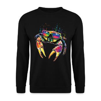 Crabe Crabe Crustacés Crabe Crabe de rivage Écrevisses - Sweat-shirt Unisexe - noir - Devant - Alina (178cm) & Michal (187cm)