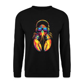 Hummer Krebstiere Großkrebs Lobster Süßer Hummer - Unisex Pullover - Schwarz - Vorne - Alina (178cm) & Michal (187cm)