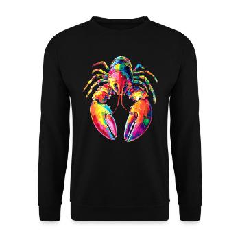 Hummer Krebstiere Großkrebs Lobster Süßer Hummer - Unisex Pullover - Schwarz - Vorne - Alina (178cm) & Michal (187cm)