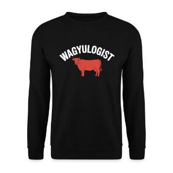 Wagyulogist Wagyu Beef Grill Master Japan Steak - Unisex Sweatshirt - black - Front - Alina (178cm) & Michal (187cm)