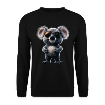 Koala Bear Australia Koala Bear Cute Koala Bears - Unisex Sweatshirt - black - Front - Alina (178cm) & Michal (187cm)