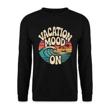 Vacation Mood On Sommer Festival Reise Club Urlaub - Unisex Pullover - Schwarz - Vorne - Alina (178cm) & Michal (187cm)