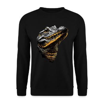 Crocodile Alligator Reptile Crocodile Love Crocodiles - Sweat-shirt Unisexe - noir - Devant - Alina (178cm) & Michal (187cm)