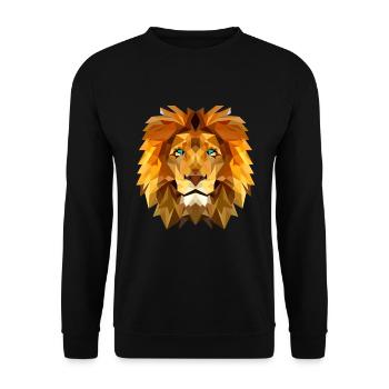 Lion king lion head - Unisex Sweatshirt - black - Front - Alina (178cm) & Michal (187cm)