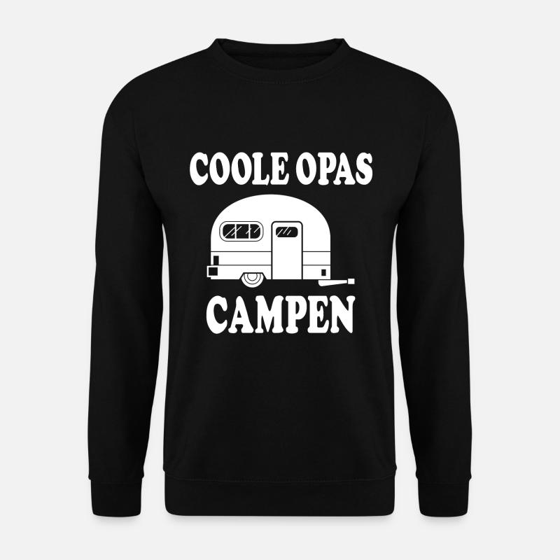 Opa camping Opas campen - Unisex Pullover - Schwarz