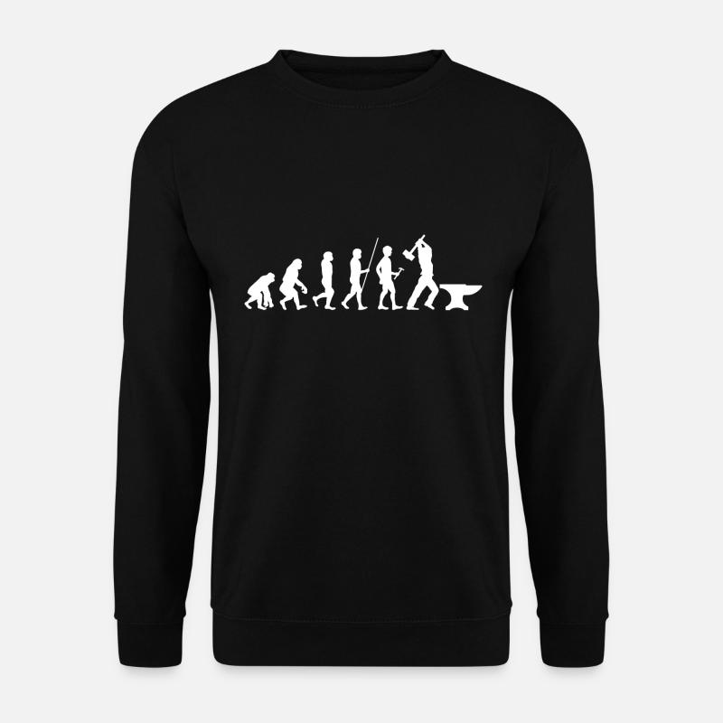 Schmied Evolution Hufschmied - Unisex Pullover - Schwarz